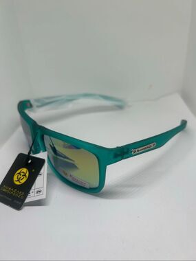 Biohazard Teal Frosted Mirrored UV400 Sunglasses NWT